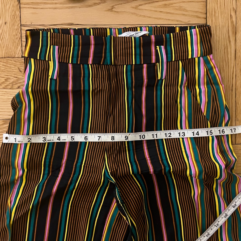 & other stories satin shirt and pants set 70s stripes size 2 xs